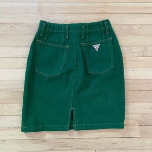Vintage Guess Jeans Green Mini Skirt